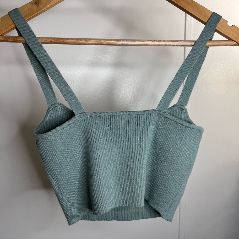 NWT Pacsun x Kendall & Kylie Ribbed Knitted Cropped Tank Top - Picture 5 of 6